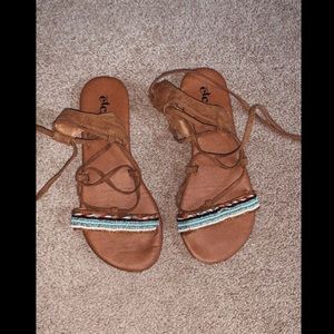 Beaded sandals, never been worn